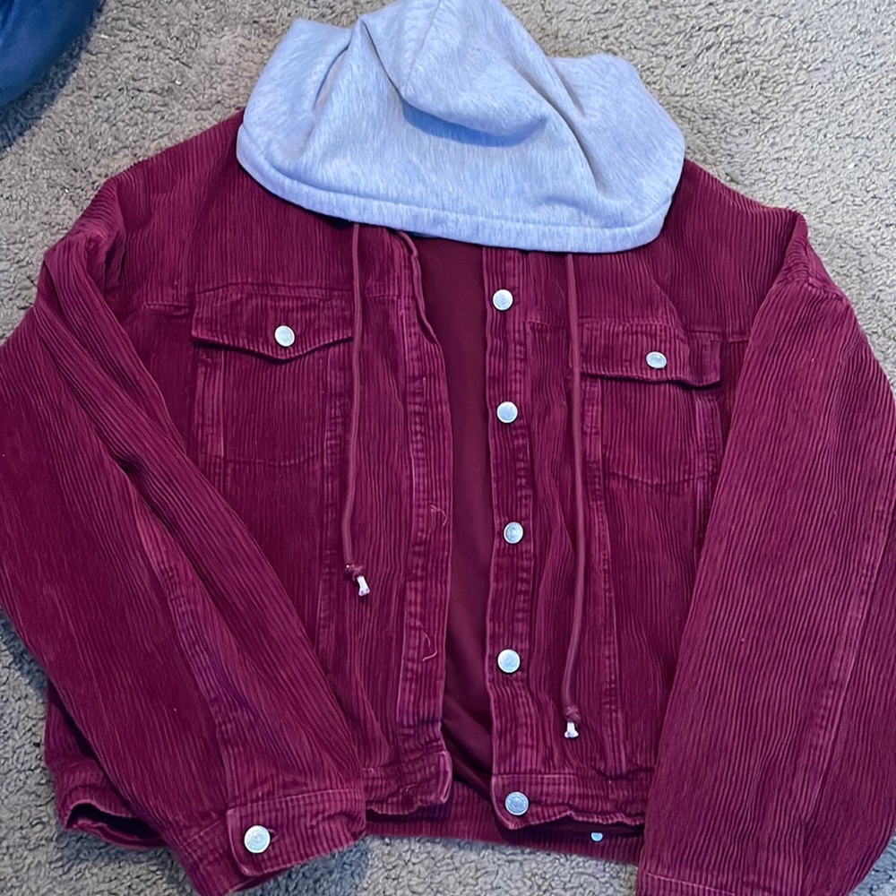 Burgundy Corduroy Jacket